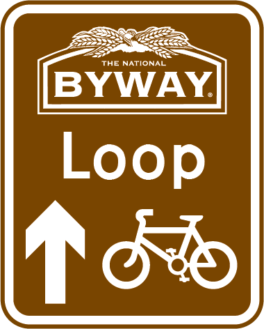 The National Byway Loop directional sign